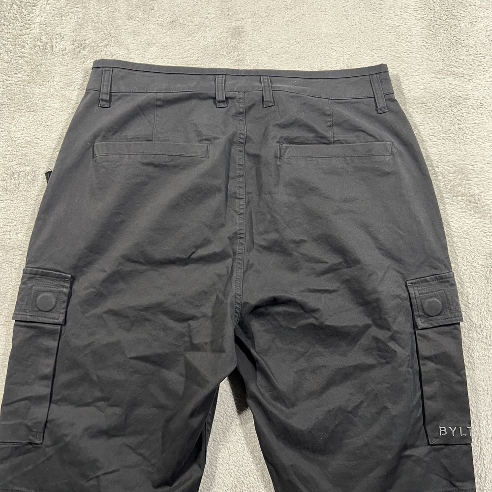BYLT Cargo Pants Mens 32 Black Stretch Cotton 31" Inseam - Picture 11 of 13